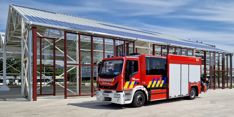 Brandweerwagen aan Kattendijkdok
